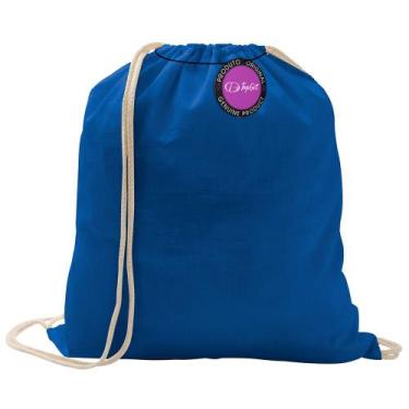 Imagem de Mochila tipo Saco Gym Sack em Algodão com Alças Wallet TopGet, Azul