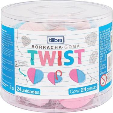 Imagem de Borracha Decorada TWIST (S) - Pote com 24 Unidades - Tilibra