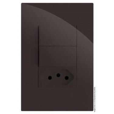 Imagem de Kit Interruptor Duplo Simples + Tomada 10A 4X2 Brg11292-5Ch
