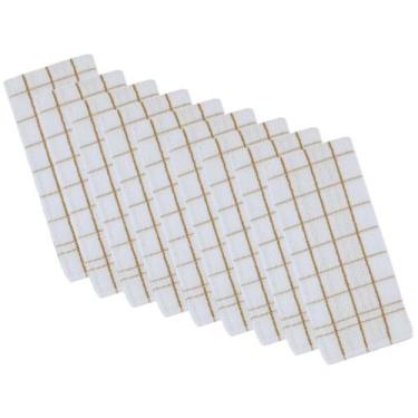 Imagem de Kit 9 panos de prato teka chef premium atoalhado 100% algodão 45 x 70c