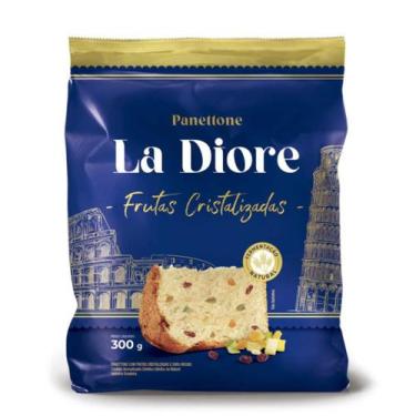 Imagem de Panettone Frutas Cristalizadas La Diore Sachê Natal 300g Kit C/18