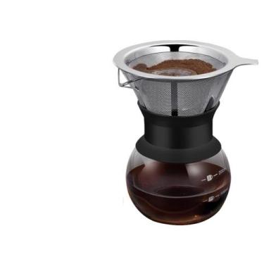 Imagem de Passador De Café Vidro E Coador Inox 200ml - RALEO