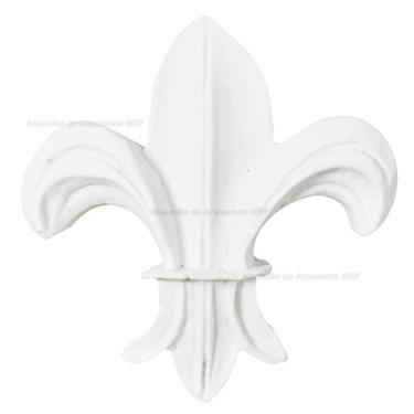 Imagem de Puxador Flor de Liz 6,5x6,5x6 Resina R0282 - ATACADÃO DO ARTESANATO MD