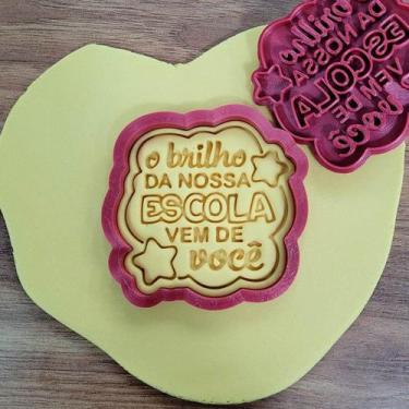 Imagem de Cortador Dia dos Professores Frase Brilho Vem De Você - DOCE IMPRESSO,