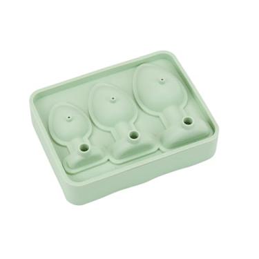 Imagem de Molde de bandeja de cubo de gelo grande em forma de silicone para uísque, coquetel, suco e muito mais - Compatível com copo Stanley (Verde)