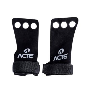 Imagem de Acte, Grip para Crossfit Tamanho P em Couro e Nylon, para Treinamento Funcional e Musculação, T208-P, Preto