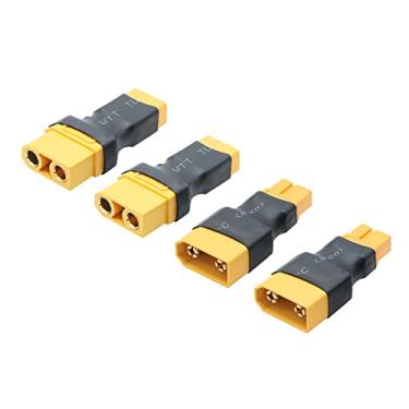 Imagem de 2 pares de adaptadores de conector XT90, XT90 para XT60 macho fêmea sem fio conversor adaptador para bateria RC Lipo ESC/carregador