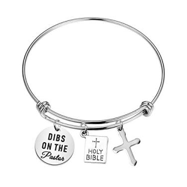 Imagem de CENWA Presente pastor pulseira esposa presente cristão dibs on the pastor pulseira pregadores esposa fé joias, Metal