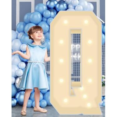 Imagem de Letras plásticas Q para letreiro de 1,2 m - Letras iluminadas Q são feitas de papelão ondulado - Montagem rápida sem ferramentas, componentes desmontados podem ser usados para placas de venda de