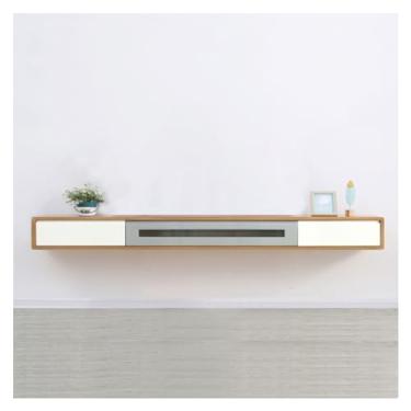 Imagem de Meuble télé mural 63/70,8/78,7 polegadas centro de entretenimento flutuante de madeira com armazenamento para televisões, suporte de TV pendurado na parede com gavetas e armário de armazenamento para