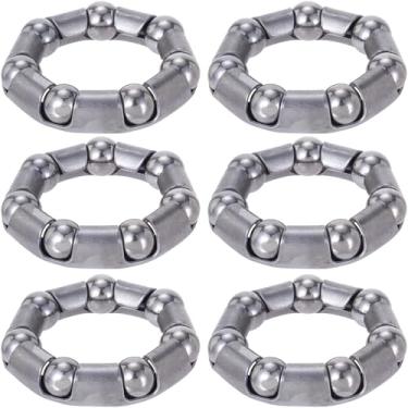 Imagem de CustomyLife 6 peças de 5/40.6 cm x 7 esferas, rolamento de manivela de bicicleta, suporte inferior prateado, reparo de rolamento de moldura de roda para Schwinn Mountain Genesis Beach Cruiser