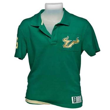 Imagem de Camisa polo masculina NCAA South Florida Bulls colarinho Scholar, verde, pequena