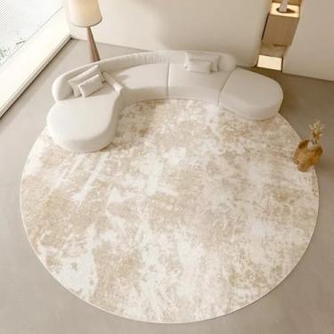 Imagem de Tapete redondo de luxo para sala de estar, grande, gradiente de cores, tapete para cabeceira de quarto, tapete macio e confortável para decoração de casa, AD949, YD, diâmetro 160 cm