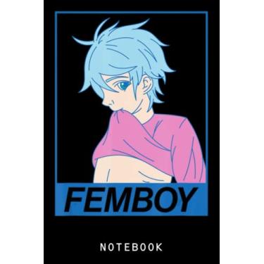 Imagem de Anime Gay Boy Yaoi Design For A Femboy Journal Notebook: College Ruled Lined 6"x9" - 120 Pages, Cute Kawaii Anime Journal Or Notepad For Sketching And Writing, Gift For All Anime Lovers