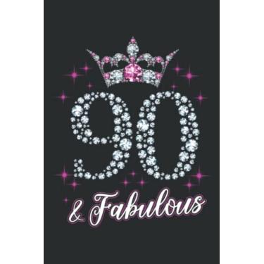 Imagem de 90 and Fabulous 1929 90Th Birthday Gift Art Meme: Lined Notebook: 6" x 9", 120 Pages, Lined Journal Notebook Birthday Gift Present.