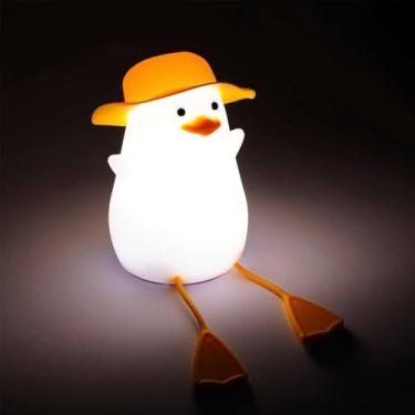 Imagem de Luminária Abajur Led Noturna Infantil Patinho Fofo De Silicone Recarregável Usb Decoração De Mesa Com Sensor de Toque Luz - SHACK