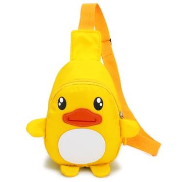 Imagem de Erinaco Bolsa de ombro transparente de morango e fruta, mochila casual, Pato amarelo, One Size, Bonita