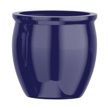 Imagem de Vaso Vietnamita Fibra De Vidro Caribe M 38cm Decorativo (Azul Noturno)