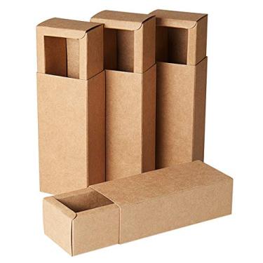 Imagem de Caixa de papel da Kraft da Benecreat, caixas de presente para festivais, caixas de sabonete, joias para doces, lembrancinhas de festa de casamento, caixas de embalagem para presente Size 4 (4.84x2.12x1.37")