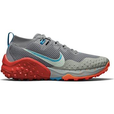 Imagem de Nike Wildhorse 7 Tênis de corrida masculino, tamanho 42, cinza fumê, sálvia empoeirada/azul laser/espuma menta, CZ1856-003