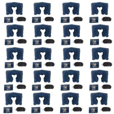 Imagem de 20 Kits Para Viagem - Almofada - Tapa Olho e Protetor Auricular - XBZ,