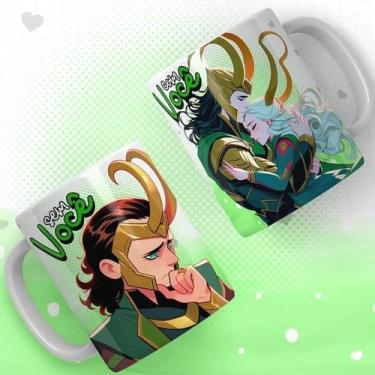 Imagem de Caneca Sem você/ Com você - super heróis - Pammy studio, loki