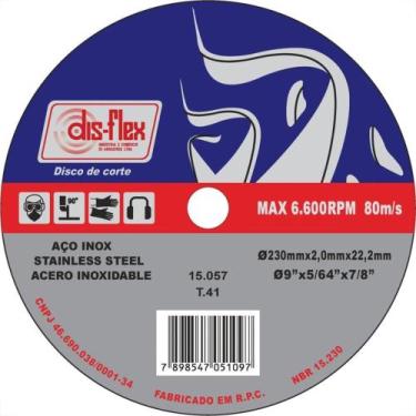 Imagem de Disflex Disco Disfl.Inox/Fer.9 X 2,0 15057 - Kit C/5 Pc