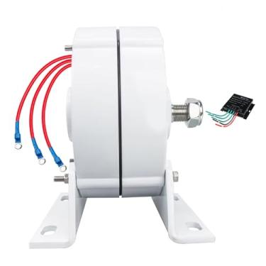 Imagem de Gerador de ímã permanente sem engrenagem, 9000W 12V 24V 48V 220V Baixa velocidade alternador AC 3 fase para geradores hidrelétricos e turbinas eólicas (com base),12v