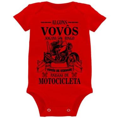 Imagem de Body Bebê Alguns vovôs jogam bingo, vovôs de verdade andam de motocicl