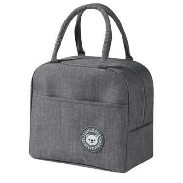 Imagem de Bolsa Termica Porta Marmita a Prova de Vazamentos Trabalho Academia Fitnnes Passeio Praia Porta Marmita Termica Lancheira Termica Masculino e Feminino na Cor (Cinza)