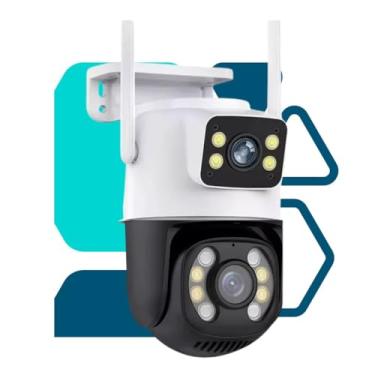 Imagem de Câmera de Segurança Speed Dome com Wifi com Audio para uso Externo, Câmera Dupla 6mp, Vigilancia Total 360 Prova D´Agua, Acesse pelo Celular, Compativel com Android e iOS, Zoom Digital 4x (1)