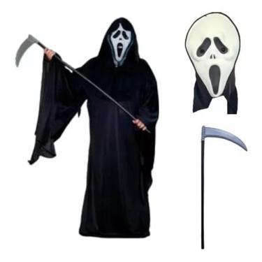 Imagem de Fantasia Capa Do Pânico C/Mascara E Foice Adulto Halloween