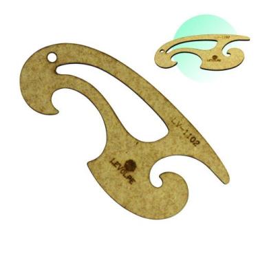 Imagem de Régua Curva Francesa 1102 Mdf Costura Modelista Patchwork - Levolpe