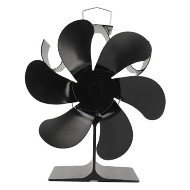 Imagem de Ventilador de fogão grcfumo, ventilador de fogão a calor, ventilador de lareira de circulação quente para madeira queimando o fogão de fogão queimador de toras