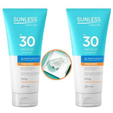 Imagem de Protetor solar fps30 200g sunless toque seco combo 2 und - FARMAX
