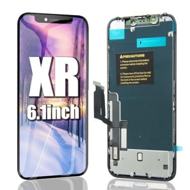 Imagem de EFAITHFIX Tela LCD de substituição para iPhone XR Tela de montagem de moldura de 6,1 polegadas e digitalizador de tela sensível ao toque 3D Full HD com adesivo à prova d'água compatível com os modelos