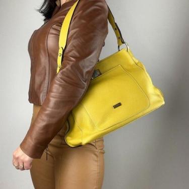 Imagem de Bolsa recuo em couro legítimo b.1070, Mostarda