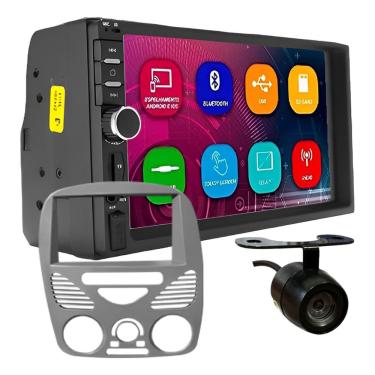 Imagem de Kit central multimidia MP5 7 pol câmera de ré siena strada palio 2002 A 2014 com ar