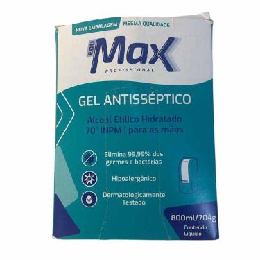 Imagem de Álcool Gel Antisséptico 70% 800ml Edumax