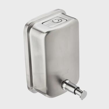 Imagem de Dispenser De Sabonete Líquido E Álcool Gel 500 Ml Inox Escovado Visium Biovis