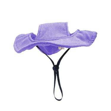 Imagem de Dualoai Puppy Sun Hat Hat Summer Dog Cap com orifícios, proteção solar, chapéu de balde fofo, chapéu de estimação para viagens ao ar livre, S