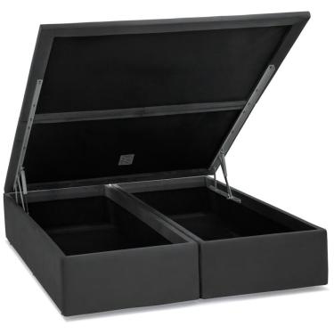Imagem de Base Baú Ortobom Super King Camurça Cinza 193x203x35