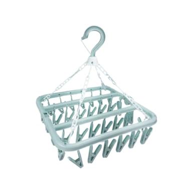 Imagem de Varal de Roupas Íntimas Dobravel Com 32 Prendedores Meias, Calcinhas e Cuecas(Azul)