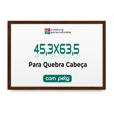 Imagem de Moldura 45,3x63,5 para Quebra Cabeça Grow Puzzle com Proteção Petg (Marrom)