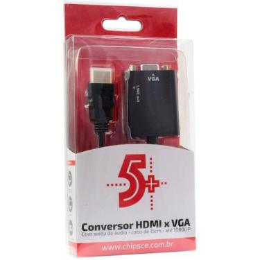 Imagem de Conversor Hdmi P/Vga Saida R/L 5+ - SANTANA CENTRO