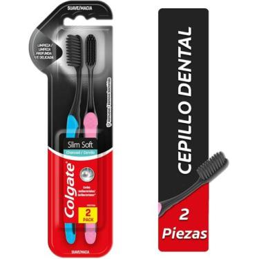 Imagem de Colgate Escova Dental Slim Soft Black 2 Contagem Pacote De 1
