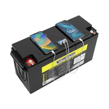 Imagem de Bateria LiFePO4 12V/12,8V 150AH Baterias de fosfato de ferro-lítio 14,6V Ciclos USB 3.0 Carro de turismo Solar Eólico(12.8V 150AH-LCD)