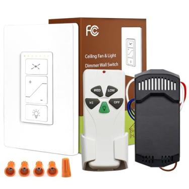 Imagem de Kit de controle remoto para ventilador de teto, kit de controle remoto universal para ventilador de teto UC9050T, UC9050T, interruptor de parede para ventilador de teto, compatível com Hampton Bay