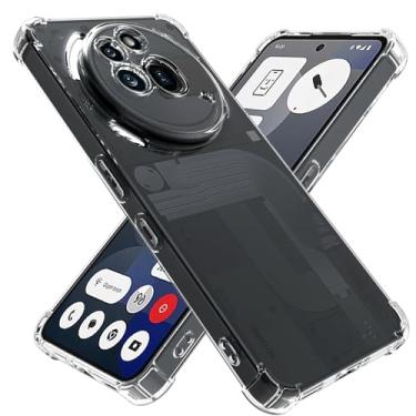 Imagem de Smileray For Nothing Phone 3a Pro, capa transparente unissex à prova de choque flexível TPU slim fit transparente protetor de telefone cristal para capa (transparente)