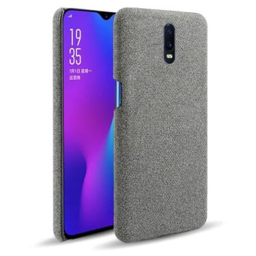 Imagem de Capa para OPPO R17,Capa desenhada em lona,Case Protetora Ultrafina com Empunhadura Macia,Design em Tecido Antichoque e Antiarranhões-Gray
